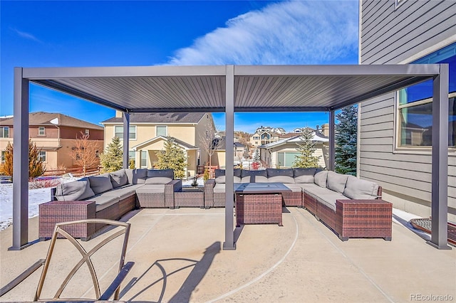 view of patio featuring outdoor lounge area