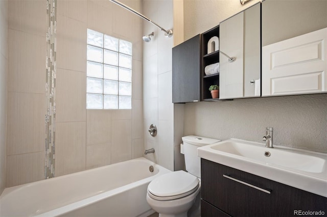 1532 Meade St, Denver, CO 80204 - full bath featuring tub / shower combination, vanity, and toilet
