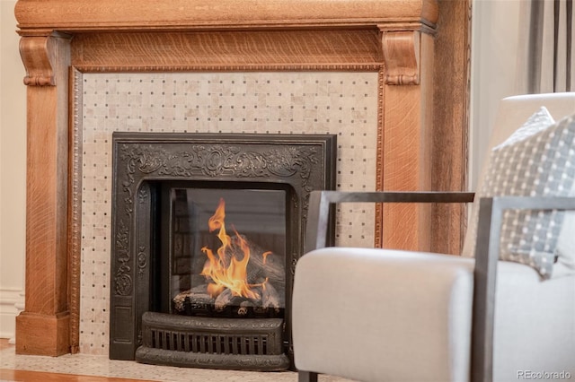506 N Marion St, Denver, CO 80218 - detailed view of a tiled fireplace