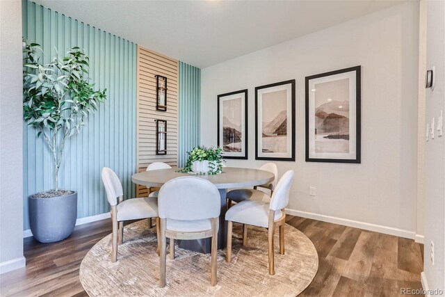 14133 Deertrack Ln, Parker, CO 80134 - dining space featuring baseboards and wood finished floors