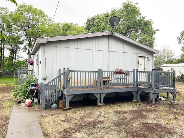 1130 Denver Ave, Saguache, CO 81149 - rear view of house with a deck