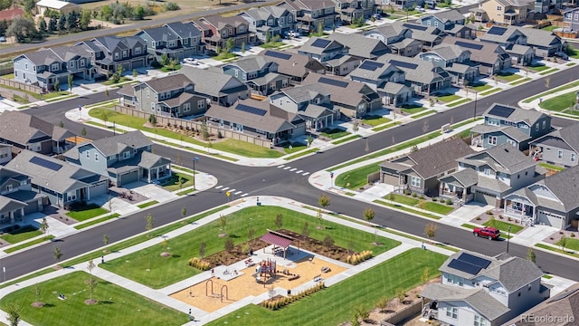 birds eye view of property featuring a residential view