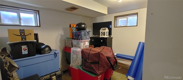 interior space with visible vents