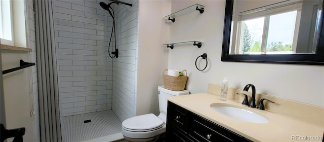 12175 W 68th Pl, Arvada, CO 80004 - full bath with toilet, a shower stall, and vanity
