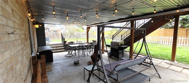 12175 W 68th Pl, Arvada, CO 80004 - view of patio / terrace with grilling area and outdoor dining space