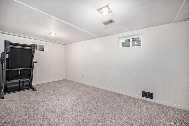 12175 W 68th Pl, Arvada, CO 80004 - below grade area with carpet flooring and wainscoting