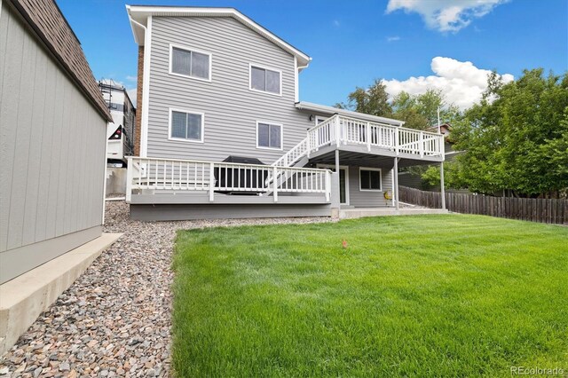 11131 Seton Pl, Westminster, CO 80031 - rear view of house with a wooden deck