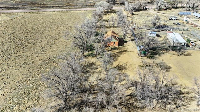 aerial view with a rural view