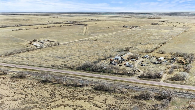 aerial view with a rural view