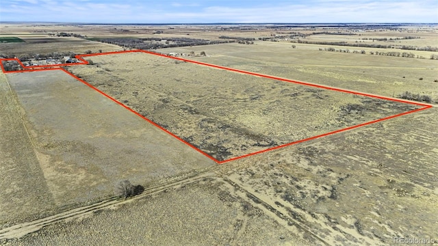 drone / aerial view featuring a rural view