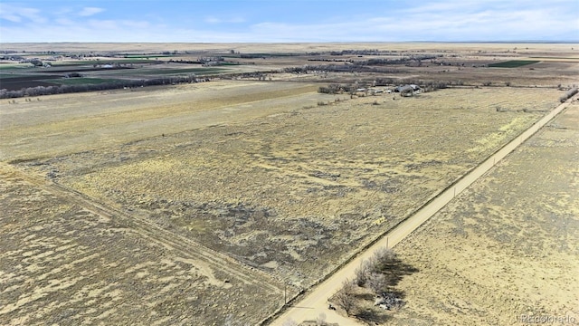 bird's eye view with a rural view