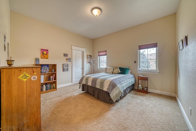 bedroom with carpet floors