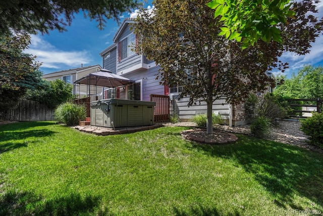2452 S Andes Cir, Aurora, CO 80013 - view of yard featuring a gazebo and a hot tub
