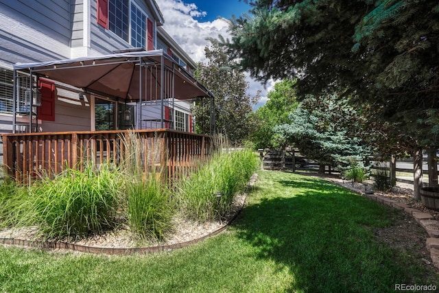 2452 S Andes Cir, Aurora, CO 80013 - view of yard featuring a gazebo and a wooden deck