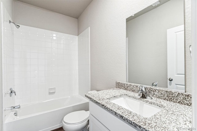 974 Cascade Falls St, Severance, CO 80550 - full bath featuring vanity, washtub / shower combination, and a textured wall