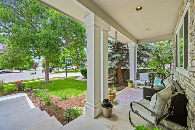 6105 W Long Dr, Littleton, CO 80123 - porch with a lawn