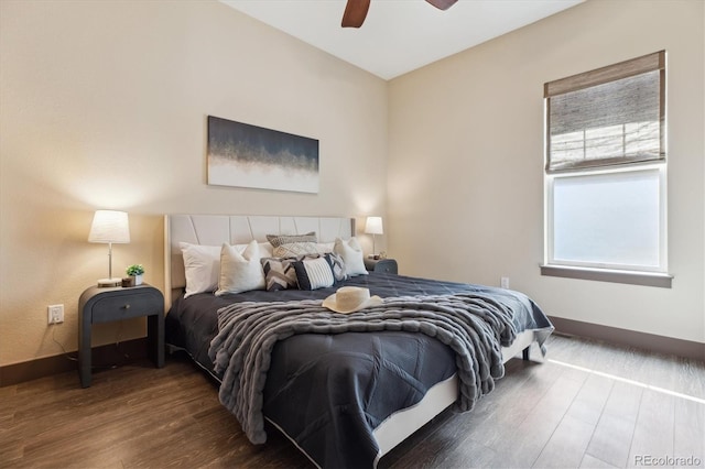 24322 E Mineral Dr, Aurora, CO 80016 - bedroom featuring wood finished floors and a ceiling fan