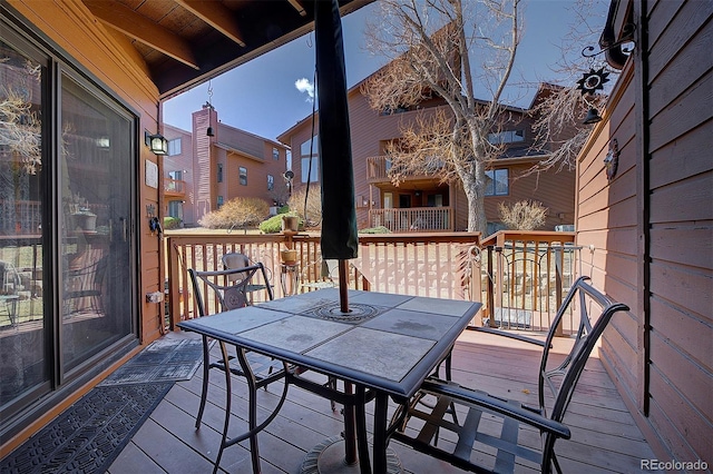 view of wooden terrace