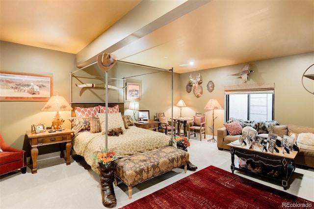 view of carpeted bedroom