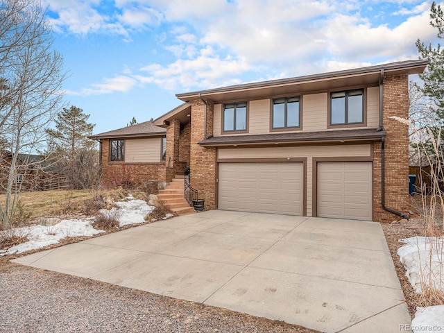 view of front of house featuring a garage