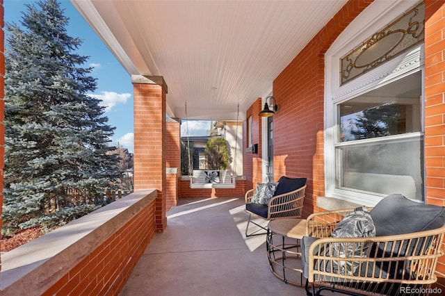 view of patio / terrace with a porch