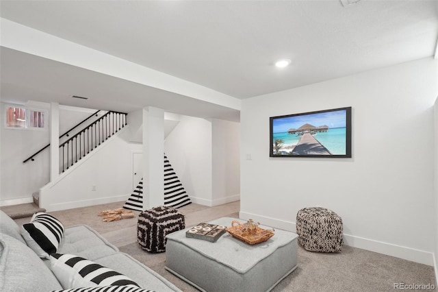 view of carpeted living room