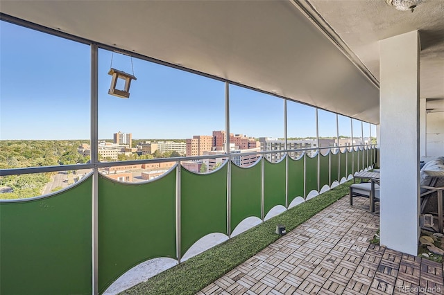 view of sunroom