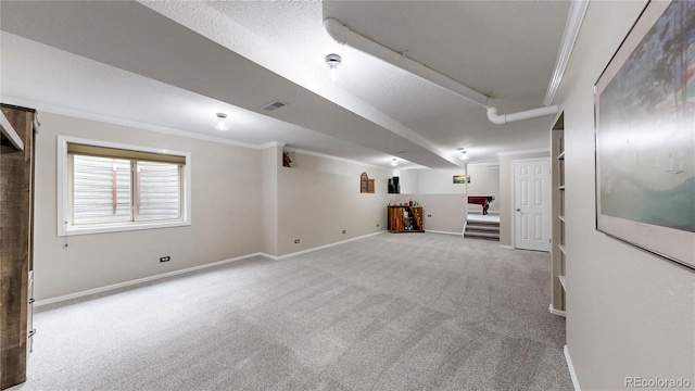 10517 Clermont Way, Thornton, CO 80233 - below grade area featuring carpet flooring and ornamental molding