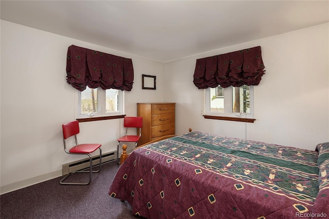 182 Colorado Dr, Tabernash, CO 80446 - carpeted bedroom with a baseboard heating unit and multiple windows
