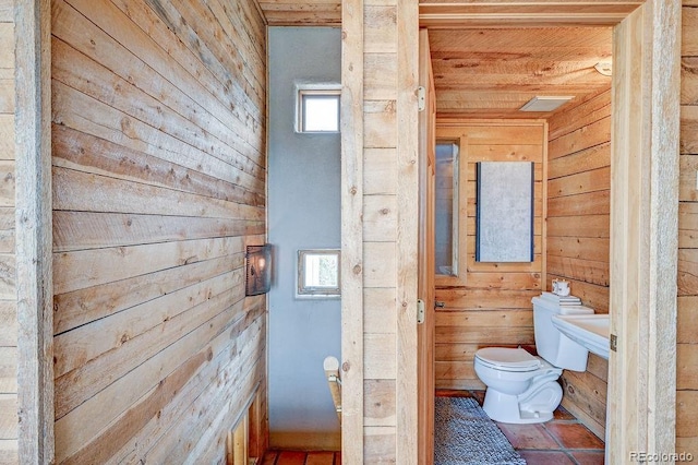 28700 County Road 304, Buena Vista, CO 81211 - half bath with wooden walls and wood ceiling