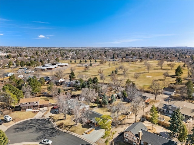 bird's eye view with a residential view