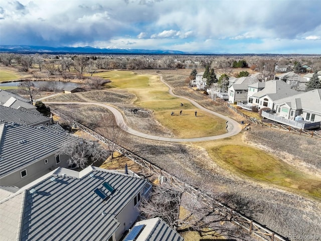 bird's eye view featuring a residential view