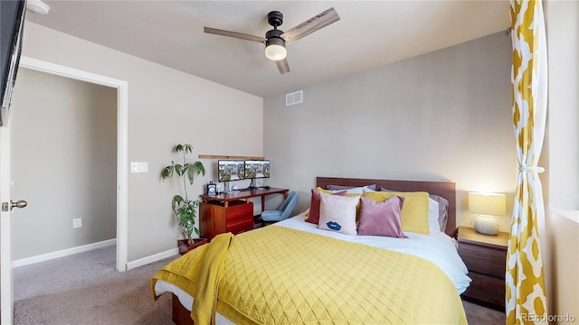 1933 Villageview Ln, Castle Rock, CO 80104 - carpeted bedroom featuring baseboards and ceiling fan