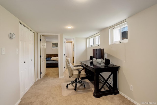 848 Harrison St, Denver, CO 80206 - home office with light colored carpet and baseboards