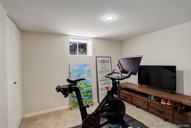 848 Harrison St, Denver, CO 80206 - exercise area with carpet flooring and baseboards