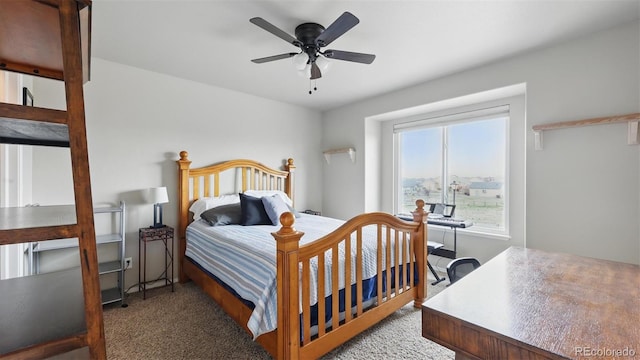 11818 Rio Secco Rd, Peyton, CO 80831 - carpeted bedroom featuring a ceiling fan