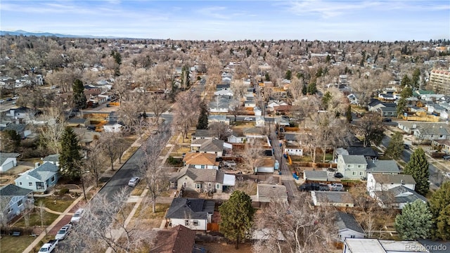 aerial view with a residential view