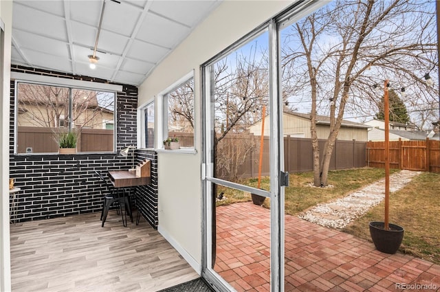 view of sunroom