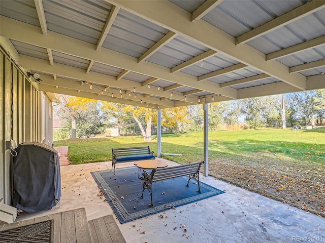 view of patio with grilling area