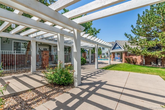 12931 Lafayette St Unit G, Thornton, CO 80241 - view of patio / terrace featuring a pergola
