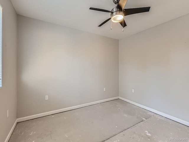 1731 Uinta St, Denver, CO 80220 - unfurnished room with concrete floors and a ceiling fan