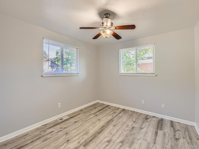 1731 Uinta St, Denver, CO 80220 - unfurnished room featuring light wood-style floors and ceiling fan