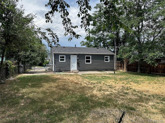 1780 Alton St, Aurora, CO 80010 - back of house featuring entry steps, crawl space, and a fenced backyard