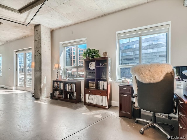 home office with plenty of natural light