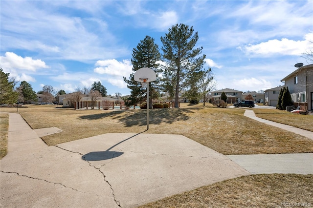 view of yard with a residential view