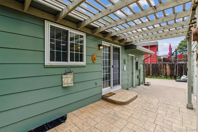 8625 W Dartmouth Pl, Lakewood, CO 80227 - view of patio / terrace with fence and a pergola