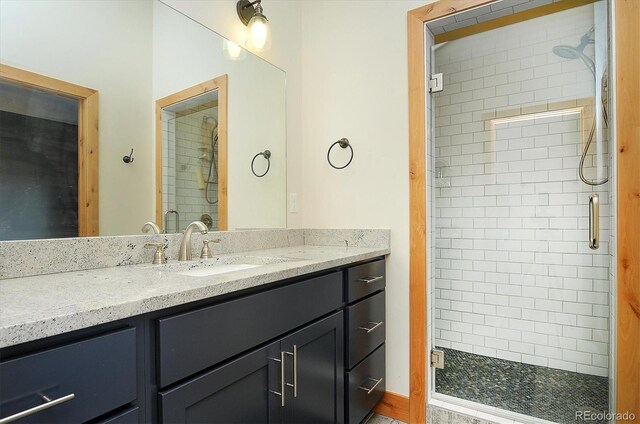 656 S Gunnison Ave, Buena Vista, CO 81211 - full bathroom with vanity and a shower stall
