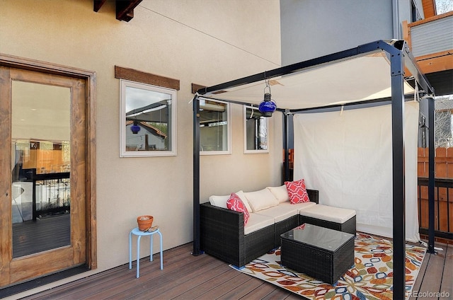 656 S Gunnison Ave, Buena Vista, CO 81211 - wooden terrace with an outdoor living space