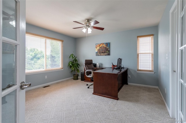 14261 W Evans Cir, Lakewood, CO 80228 - office featuring a ceiling fan and carpet