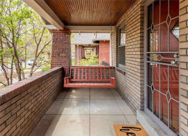balcony with covered porch